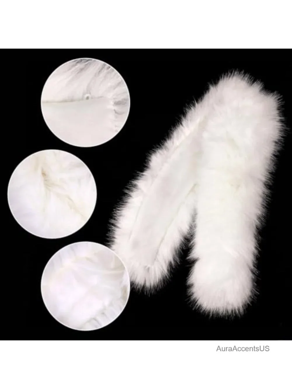 Faux Fur Collar Scarf Shawl Winter Neck Warmer Women